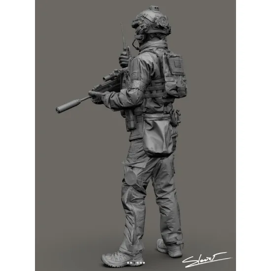 Black Snake Uks-09 1/35 Ukrainian Omega Special Forces Operator Resin Figure Kit