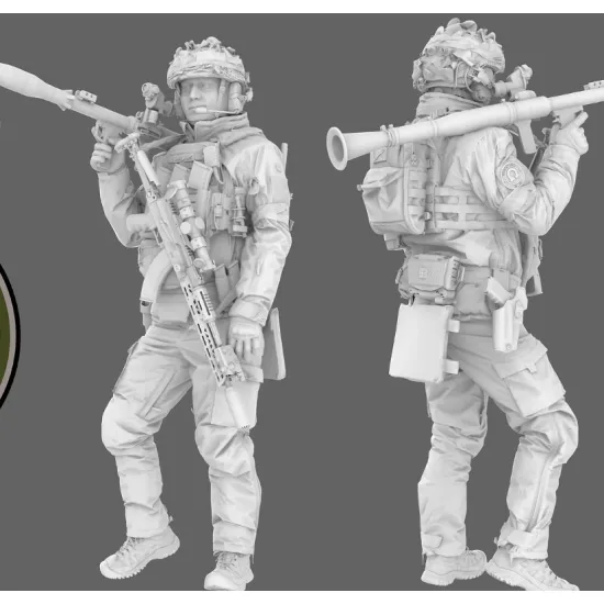 Black Snake Uks-10 1/35 Ukrainian Omega Special Forces Operator Rpg Resin Figure