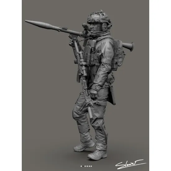 Black Snake Uks-10 1/35 Ukrainian Omega Special Forces Operator Rpg Resin Figure