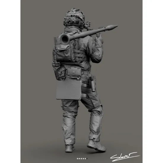 Black Snake Uks-10 1/35 Ukrainian Omega Special Forces Operator Rpg Resin Figure