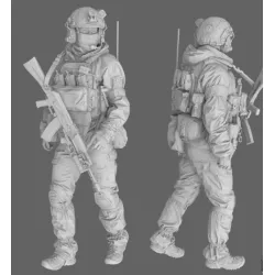 Black Snake Uks-12 1/35 Ukrainian Omega Special Forces Operator Resin Figure Kit