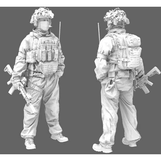 Black Snake Uks-13 1/35 Ukrainian Omega Special Forces Medic Resin Figure Kit