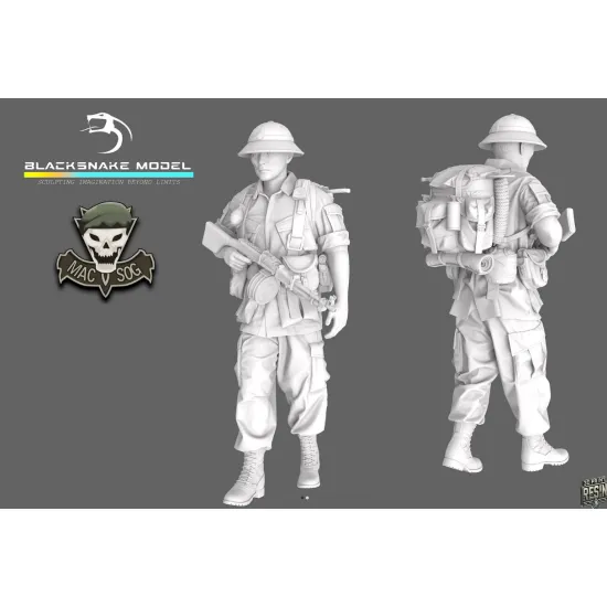Black Snake Sog-07 1/35 Macv Sog Soldier Vietnam War Resin Figure Kit