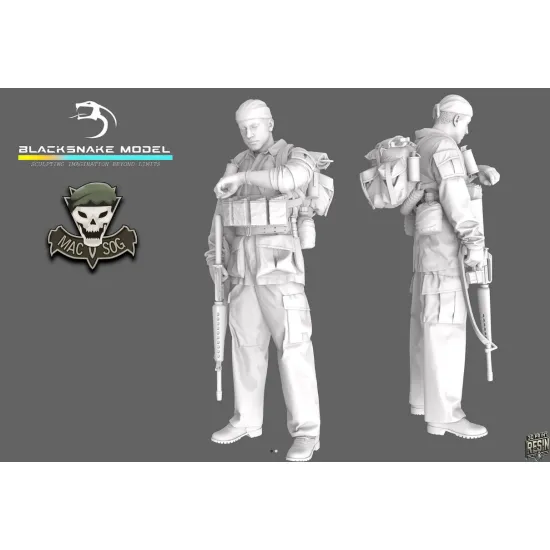 Black Snake Sog-09 1/35 Macv Sog Soldier Vietnam War Resin Figure Kit