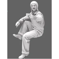 Black Snake Crew-02 1/35 Usa Tank Crew Ww2 Resin Figure Kit