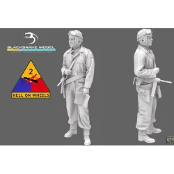 Black Snake Crew-03 1/35 Usa Tank Crew Ww2 Resin Figure Kit