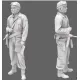 Black Snake Crew-03 1/35 Usa Tank Crew Ww2 Resin Figure Kit