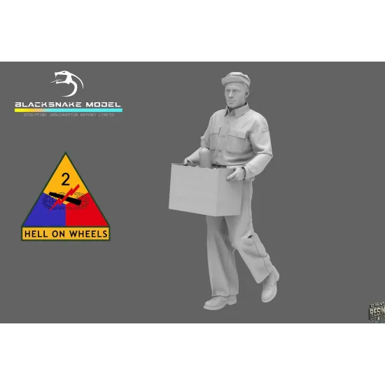 Black Snake Crew-04 1/35 Usa Tank Crew Ww2 Resin Figure Kit