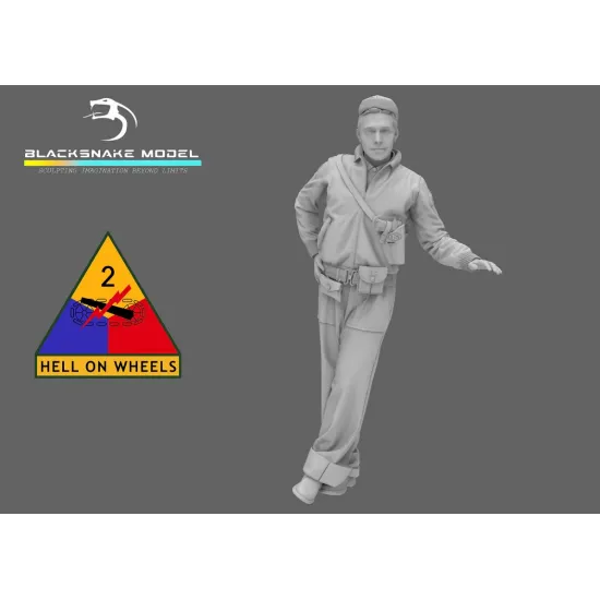 Black Snake Crew-06 1/35 Usa Tank Crew Ww2 Resin Figure Kit