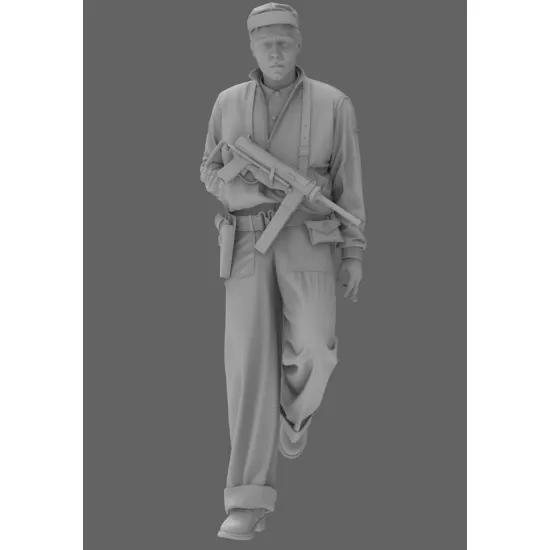 Black Snake Crew-06 1/35 Usa Tank Crew Ww2 Resin Figure Kit