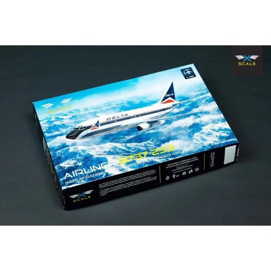 X-scale 144012 1/144 Airliner B737-2s3 Delta Medium-range Narrow-body Passenger Airliner