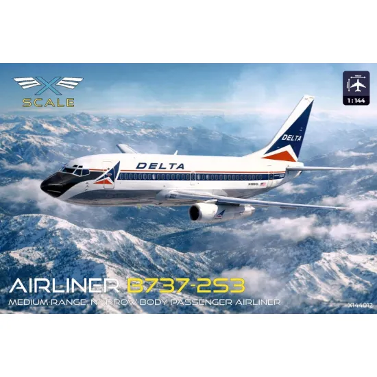 X-scale 144012 1/144 Airliner B737-2s3 Delta Medium-range Narrow-body Passenger Airliner