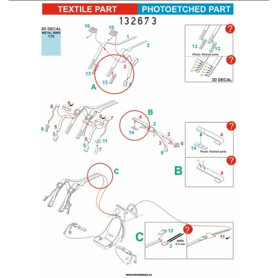 Hgw 132673 1/32 Sutton Harness A - Harnesses Textile Belts Photo-etched Accessories