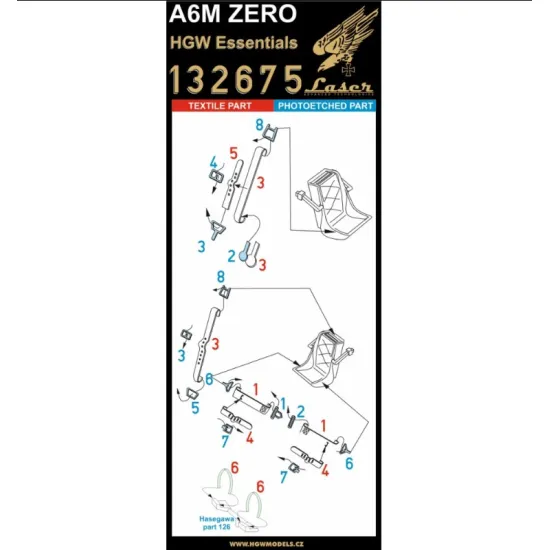 Hgw 132675 1/32 A6m Zero - Tracks Textile Belts Photo-etched Accessories