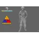 Black Snake 2nd-01 1/35 2nd Armored Infantry Soldier Thompson Ww2 Resin Figure