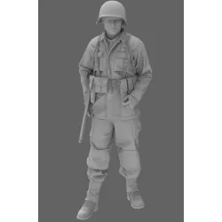 Black Snake 2nd-01 1/35 2nd Armored Infantry Soldier Thompson Ww2 Resin Figure