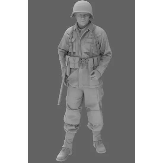 Black Snake 2nd-01 1/35 2nd Armored Infantry Soldier Thompson Ww2 Resin Figure