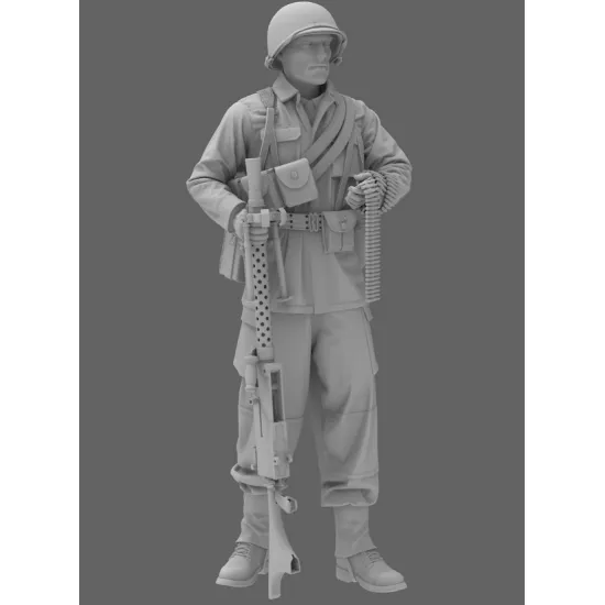 Black Snake 2nd-03 1/35 2nd Armored Infantry Mg Ww2 Resin Figure Kit
