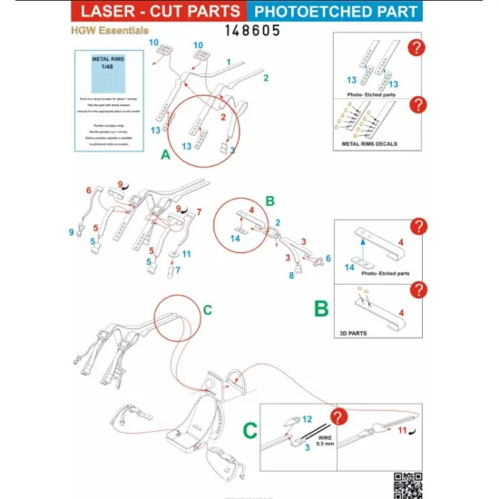 Hgw 148605 1/48 Hurricane - Tracks Photo-etched Accessories