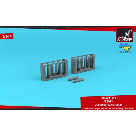 Armory Aca1405 1/144 B8m1 20.80mm Rocket Pods 12pcs 3d-printed Parts Universal