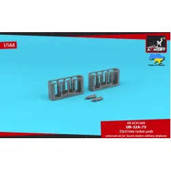 Armory Aca1409 1/144 Ub-32a-73 32/57mm Rocket Pods 12pcs 3d-printed Parts Universal