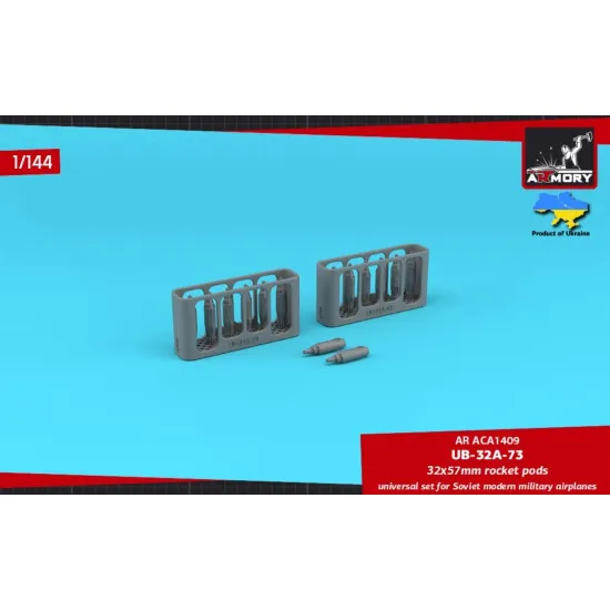 Armory Aca1409 1/144 Ub-32a-73 32/57mm Rocket Pods 12pcs 3d-printed Parts Universal