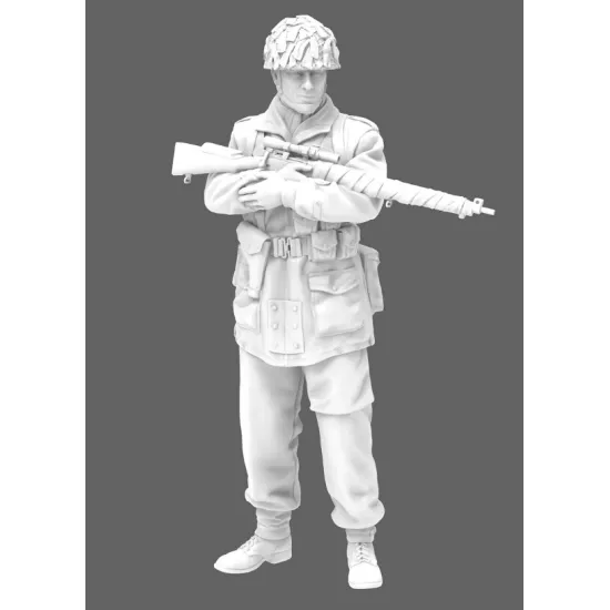 Black Snake Devil-04 1/35 Commando Red Devils Sniper Resin Figure Kit