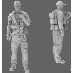 Black Snake Sas-01 1/35 1er Rpima French Sas Resin Figure Kit