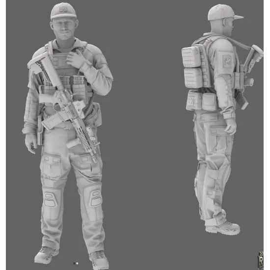 Black Snake Sas-01 1/35 1er Rpima French Sas Resin Figure Kit