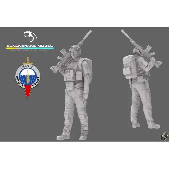 Black Snake Sas-03 1/35 1er Rpima French Sas Resin Figure Kit