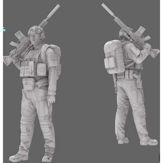 Black Snake Sas-03 1/35 1er Rpima French Sas Resin Figure Kit