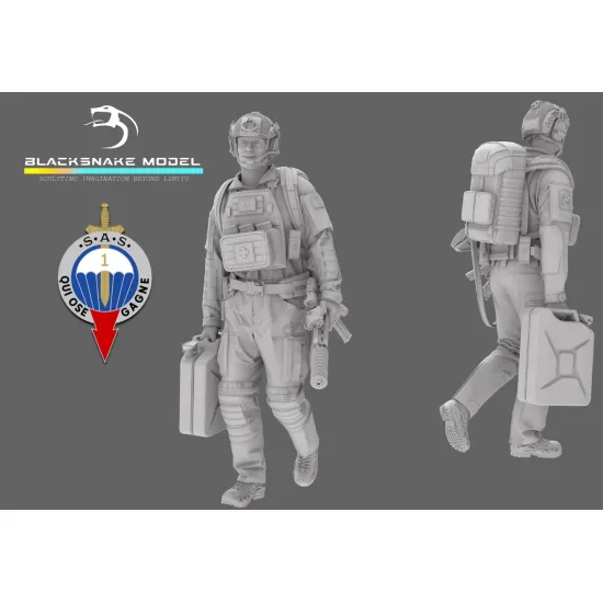 Black Snake Sas-04 1/35 1er Rpima French Sas Resin Figure Kit