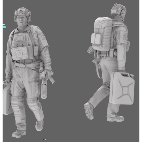 Black Snake Sas-04 1/35 1er Rpima French Sas Resin Figure Kit