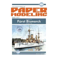 Orel397 1/200 Armored Cruiser Furst Bismarck Country Germany 1900 Series Navy Paper Model Kit
