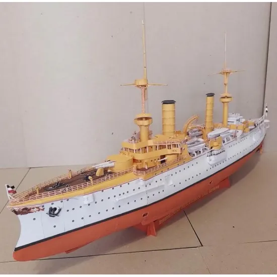 Orel397 1/200 Armored Cruiser Furst Bismarck Country Germany 1900 Series Navy Paper Model Kit