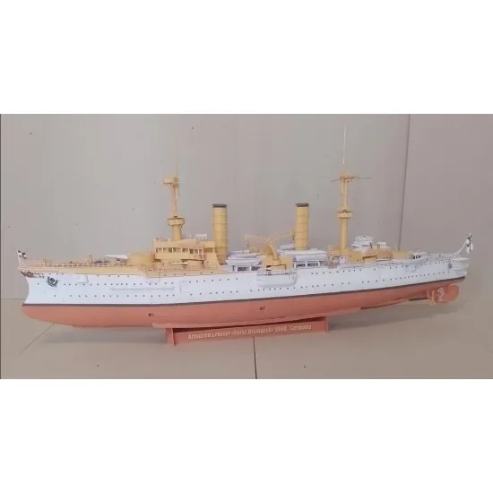 Orel397 1/200 Armored Cruiser Furst Bismarck Country Germany 1900 Series Navy Paper Model Kit