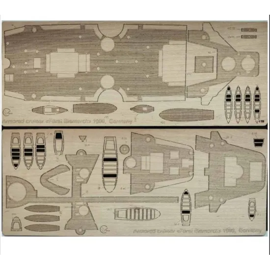 Orel397/3 1/200 Wood Veneer Decks Furst Bismarck