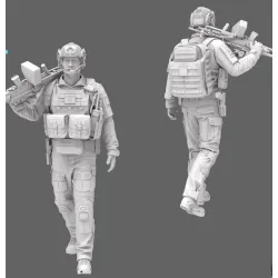 Black Snake Sas-07 1/35 1er Rpima French Sas Resin Figure Kit