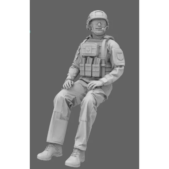 Black Snake Fr-02 1/35 French Soldier Flight Commander Resin Figure Kit