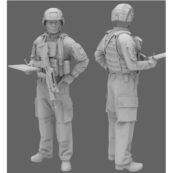 Black Snake Fr-06 1/35 French Soldier Firing Leader Resin Figure Kit