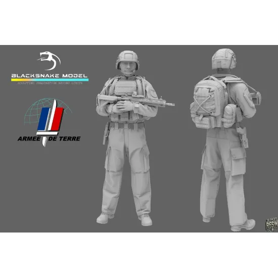 Black Snake Fr-07 1/35 French Soldier Resin Figure Kit