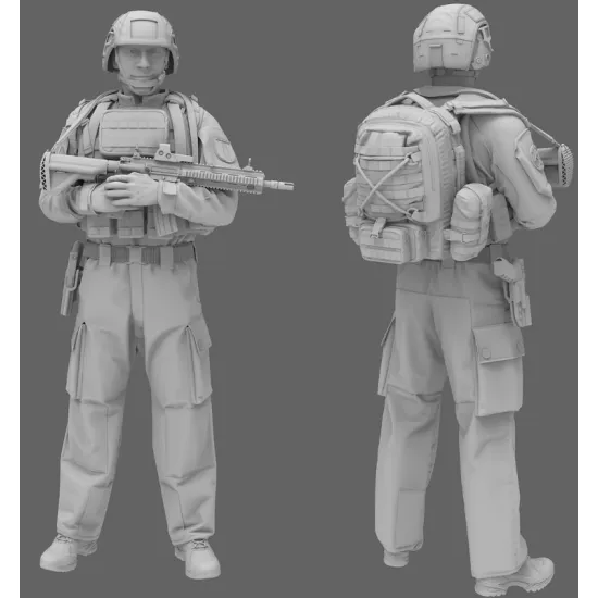 Black Snake Fr-07 1/35 French Soldier Resin Figure Kit
