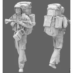 Black Snake Fr-08 1/35 French Soldier Optic Eryx Resin Figure Kit