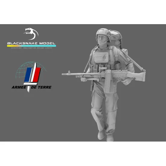 Black Snake Fr-10 1/35 French Soldier Mag 58 Resin Figure Kit