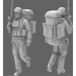 Black Snake Fr-11 1/35 French Soldier Resin Figure Kit