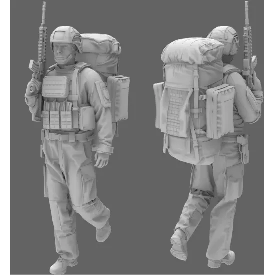 Black Snake Fr-11 1/35 French Soldier Resin Figure Kit