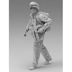 Black Snake Fr-16 1/35 French Soldier On Patrol In Afghanistan Resin Figure Kit