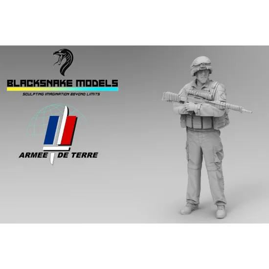 Black Snake Fr-20 1/35 French Soldier On Patrol In Afghanistan Resin Figure Kit