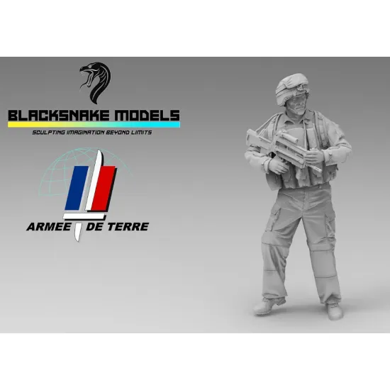 Black Snake Fr-22 1/35 French Engineer Soldier On Patrol In Afghanistan Resin Figure Kit
