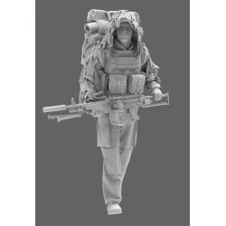 Black Snake Rdp-04 1/35 Minimi Marksman From The 13th Parachute Dragoon Regiment Resin Kit